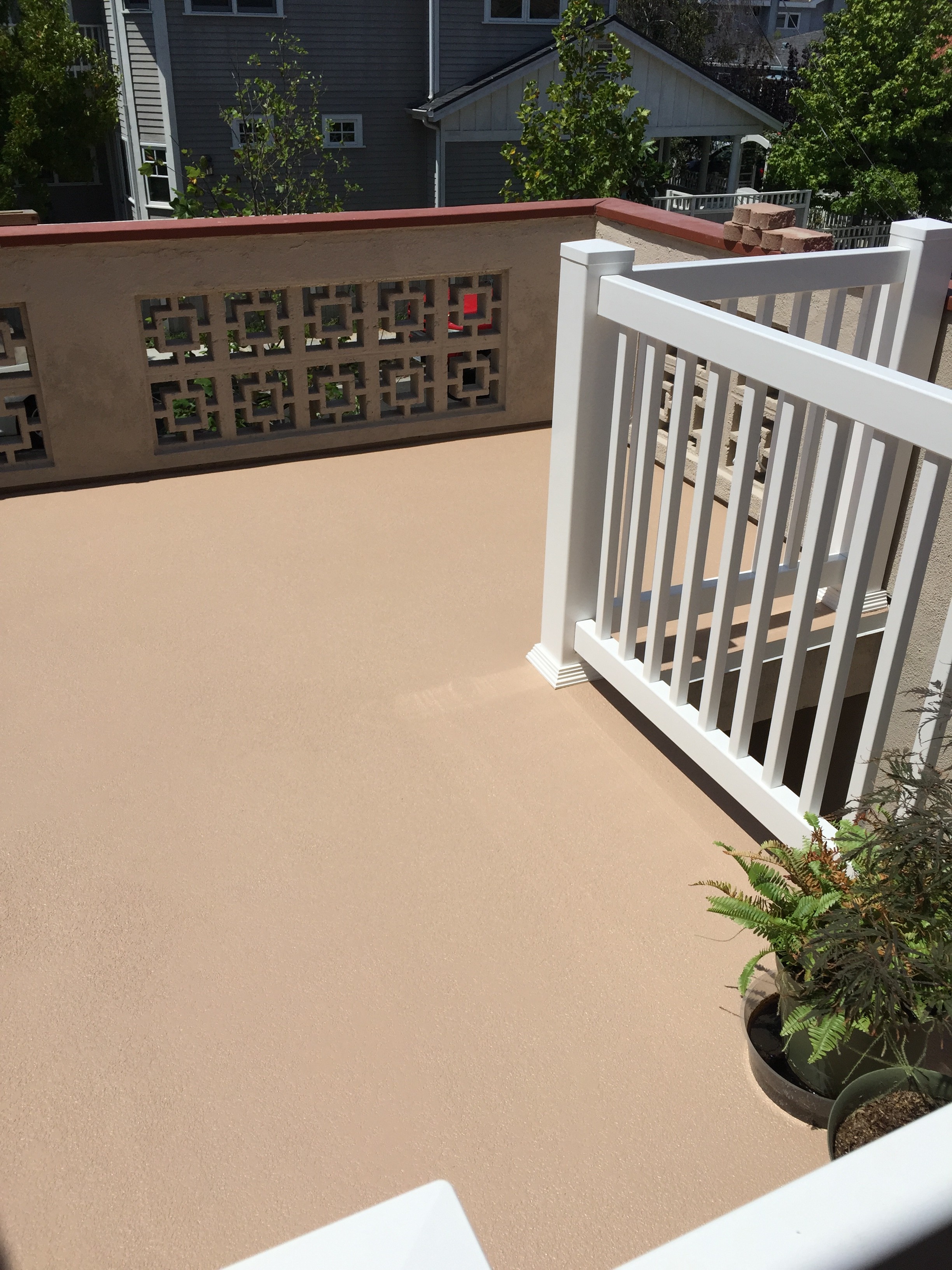 deck coatings finished with knockdown texture
