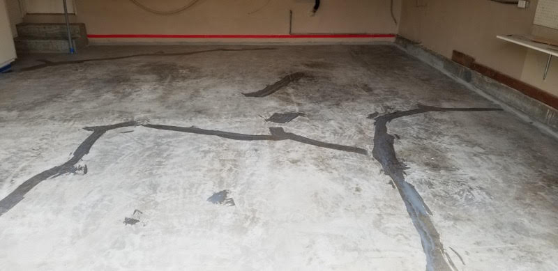 patching before epoxy garage floor coating goes down