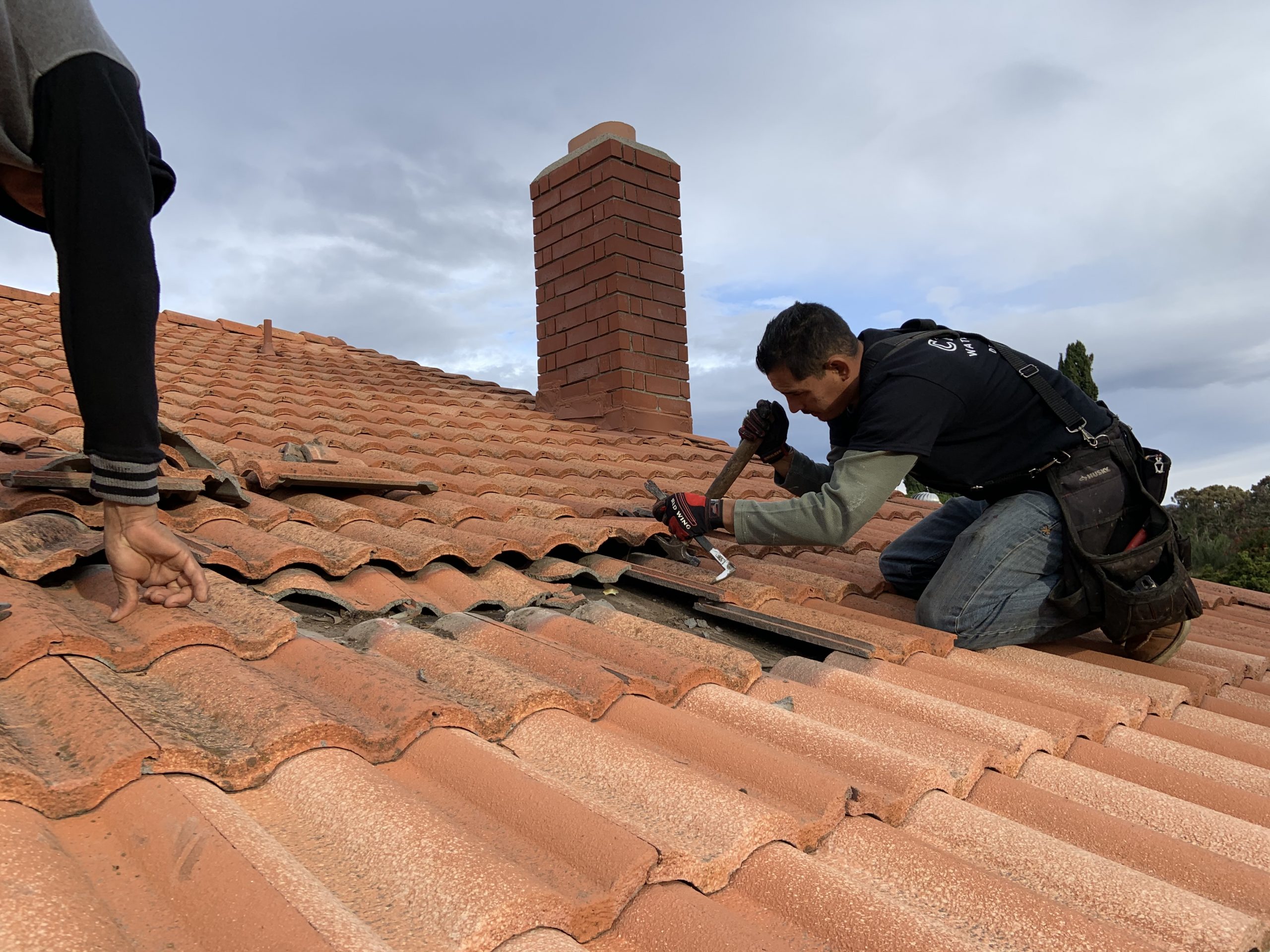 orange roof tiles