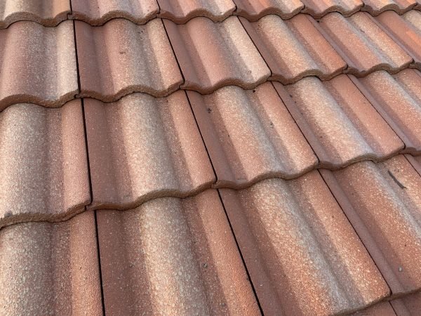 Tile roof work in progress