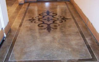 interior concrete resurfacing in Orange County home entryway