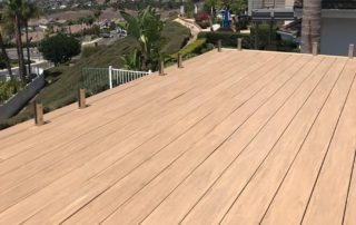 new deck construction with composite decking in Newport Beach