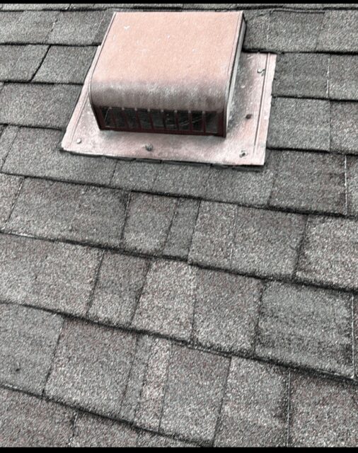 vent on roof showing that flashing requires roof repair