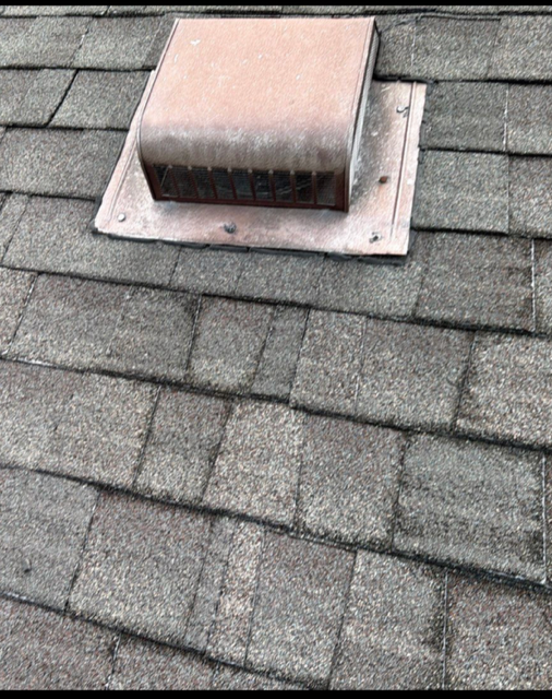vent on roof showing that flashing requires roof repair